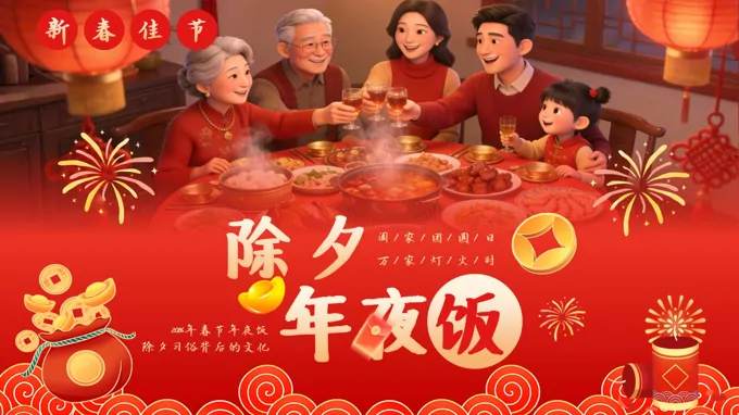 除夕年(nian)夜飯春節(jie)年(nian)夜飯春節(jie)PPT含講稿