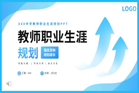 教師老師職業生(sheng)涯規劃策劃PPT模闆