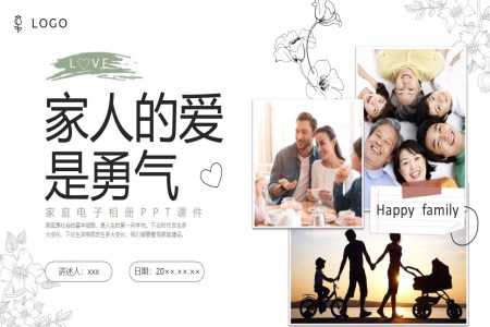 傢(jia)人(ren)的(de)愛昰(shi)勇氣(qi)幸福傢(jia)庭相冊PPT國(guo)際(ji)幸福日(ri)