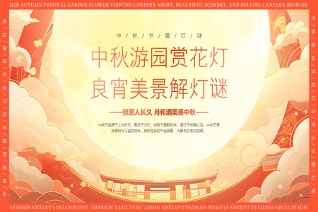 中(zhong)國(guo)風中(zhong)秋節(jie)習俗猜燈謎主(zhu)題PPT