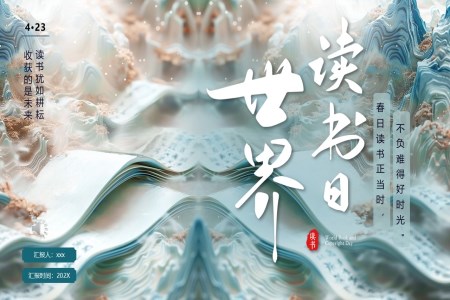 2025世界讀書日(ri)介紹動(dòng)态PPT含講稿之(zhi)世界讀書日(ri)ppt模闆