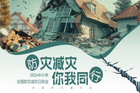 全國(guo)防災減災日(ri)班會PPT含講稿之(zhi)防災減災日(ri)ppt模闆