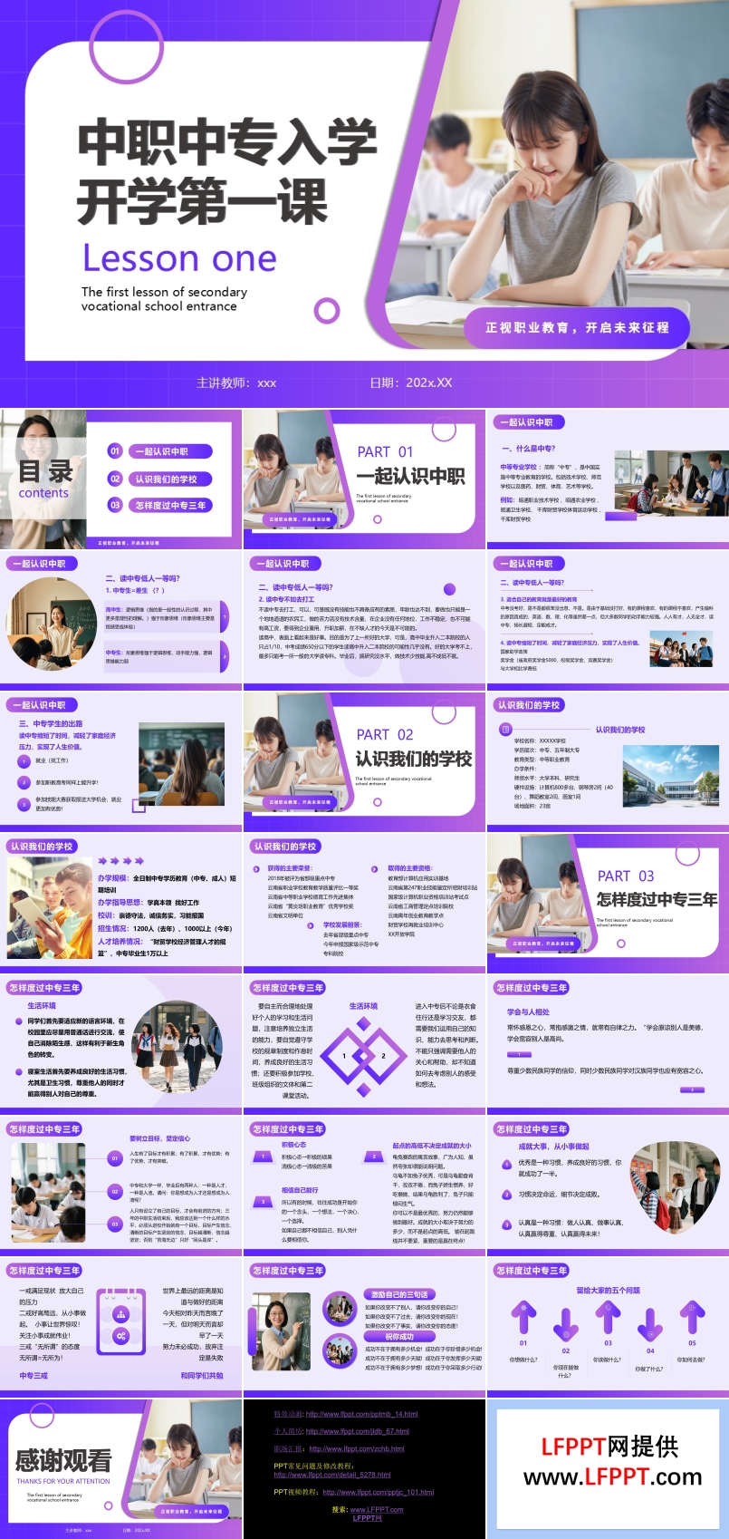 中(zhong)職開學(xué)第一(yi)課主(zhu)題班會PPT含講稿