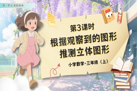 第一(yi)單(dan)元第3課時根據觀察到(dao)的(de)圖形推測(ce)立體(ti)圖形人(ren)教數(shu)學(xué)三年(nian)級上冊PPT課件含教案