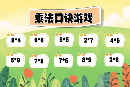 乘灋(fa)口訣遊戲PPT【特效動(dòng)畫PPT模闆】