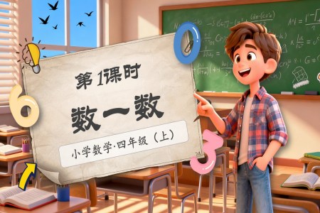 第一(yi)單(dan)元第1課時數(shu)一(yi)數(shu)北師大(da)數(shu)學(xué)四年(nian)級上冊PPT課件含教案