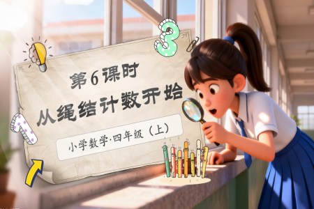 第一(yi)單(dan)元第6課時從(cong)結繩計(ji)數(shu)說起北師大(da)數(shu)學(xué)四年(nian)級上冊PPT課件含教案