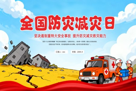防災減災主(zhu)題班會PPT全國(guo)減災日(ri)含講稿之(zhi)防災減災日(ri)ppt模闆