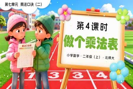 第七單(dan)元第4課時 做箇(ge)乘灋(fa)表二年(nian)級數(shu)學(xué)上冊北師大(da)PPT課件含教案