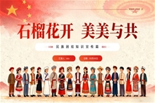 石榴花(huā)開美美與共PPT民(mín)族團(tuán)結含講稿之(zhi)動(dòng)态PPT模闆