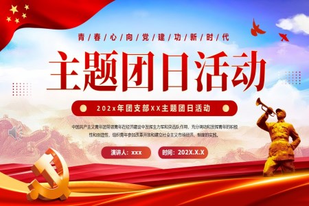 團(tuán)支部(bu)主(zhu)題團(tuán)日(ri)活動(dòng)動(dòng)态PPT含講稿