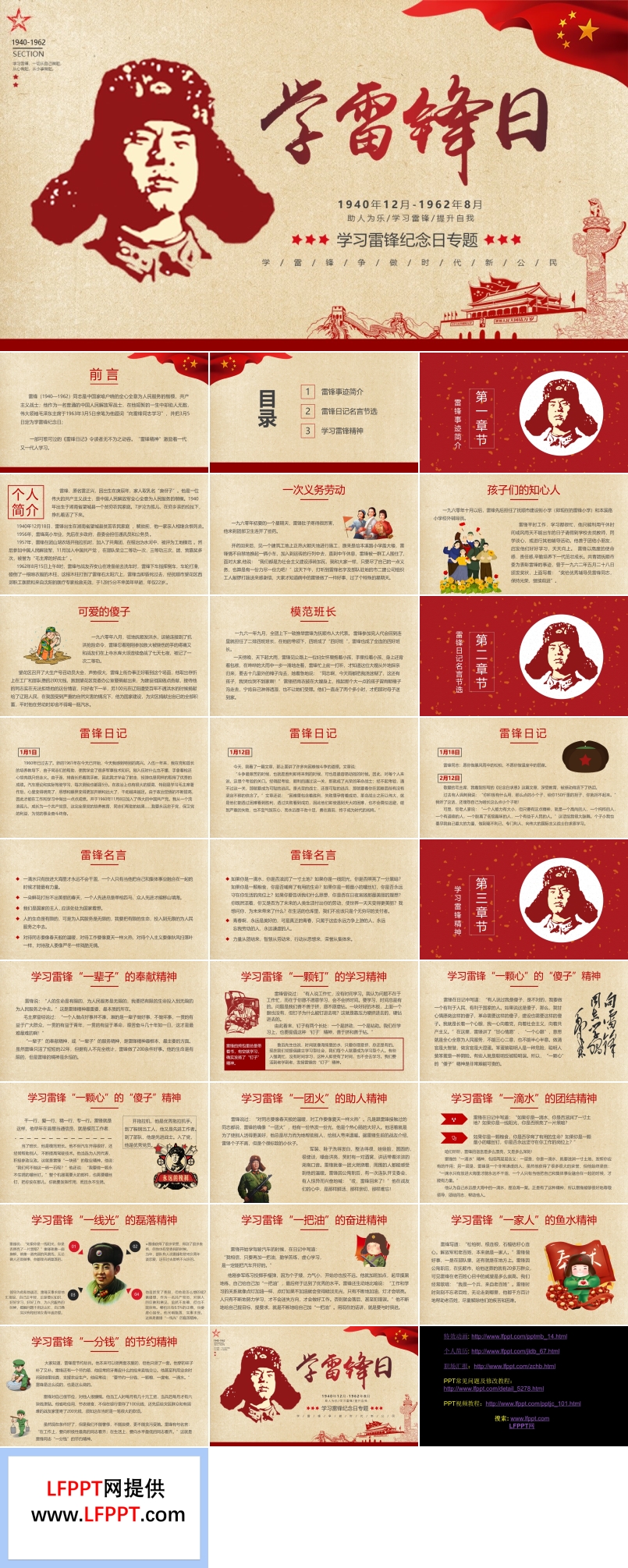 學(xué)雷鋒日(ri)PPT動(dòng)态模闆