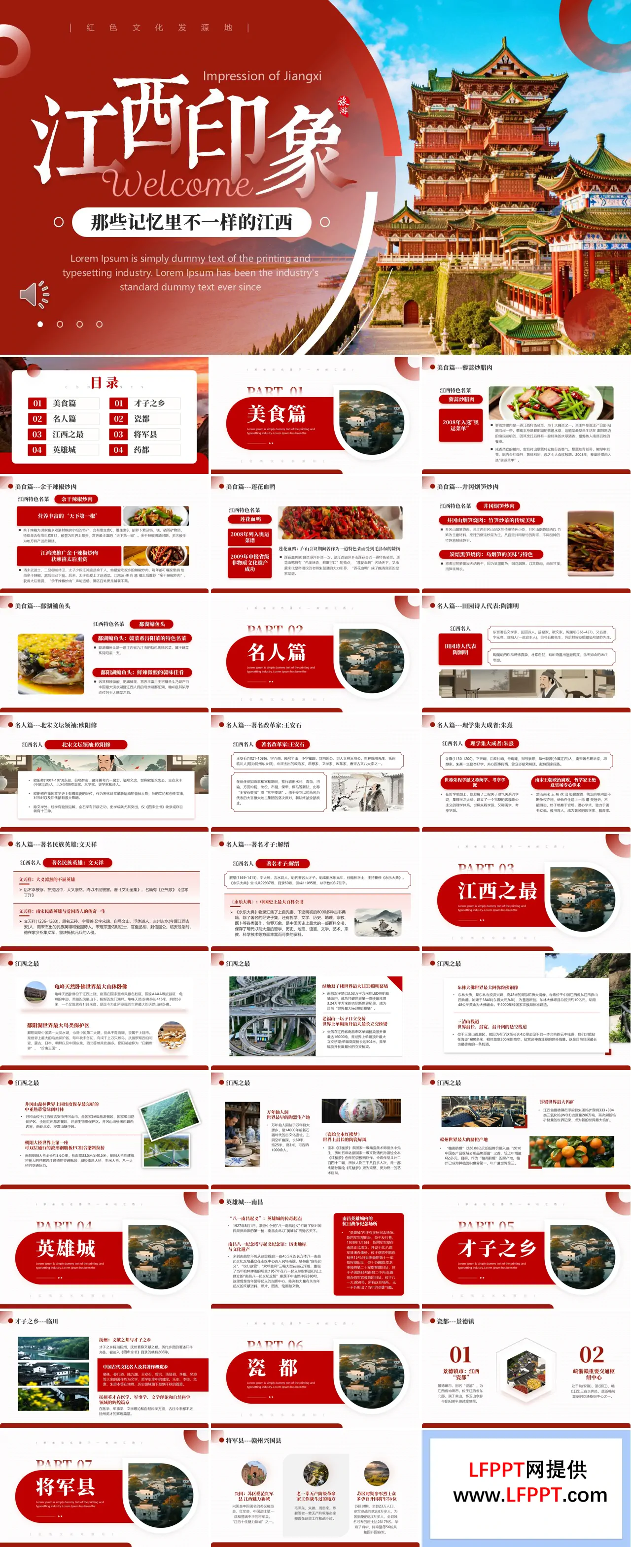 江(jiang)西印象旅遊旅行PPT含講稿