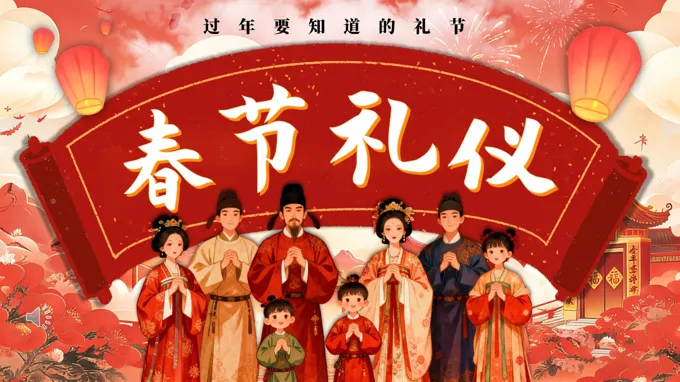 春節(jie)禮儀過(guo)年(nian)要知道的(de)禮節(jie)PPT課件含講稿
