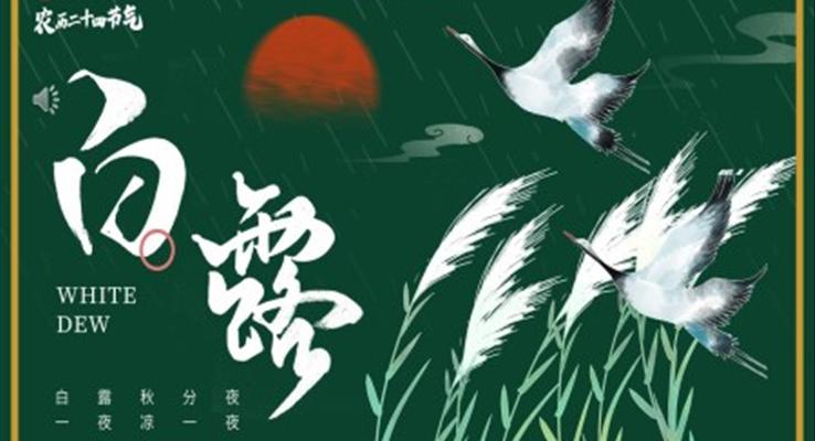 傳(chuan)統節(jie)氣(qi)白露介紹PPT