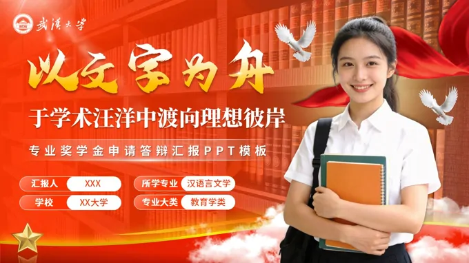 獎學(xué)金競選答(dá)辯PPT含講稿