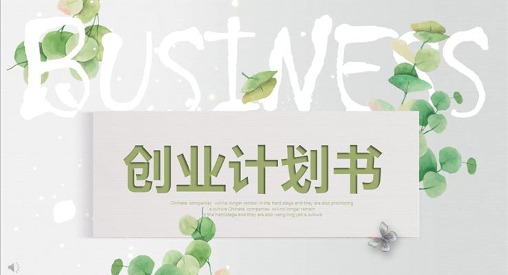 小(xiǎo)清(qing)新(xin)創業計(ji)劃書PPT模闆