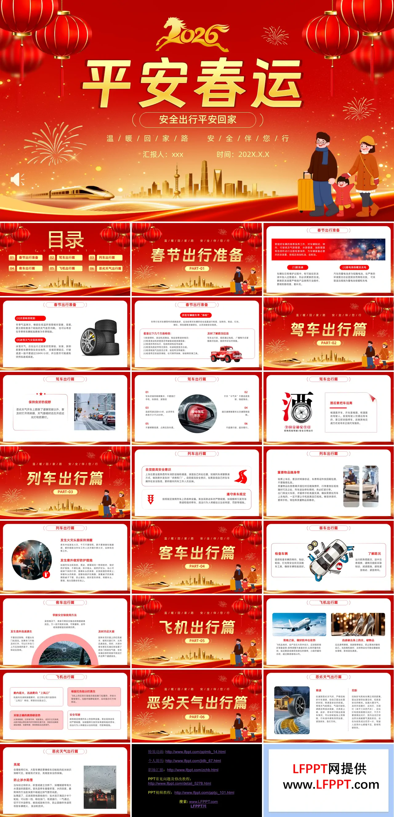 2026年(nian)春運交通(tong)安(an)全教育平安(an)春節(jie)PPT含講稿