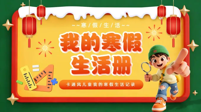 寒假生(sheng)活我(wo)的(de)寒假生(sheng)活PPT相冊含講稿