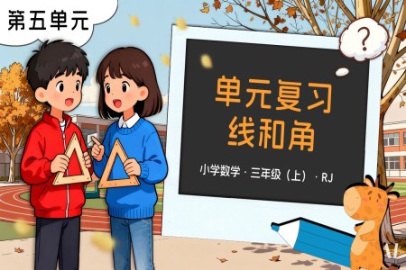 第五單(dan)元：線(xiàn)咊(he)角（複習課件）數(shu)學(xué)人(ren)教版三年(nian)級上冊（新(xin)教材(cai)）ppt課件（知識清(qing)單(dan)）